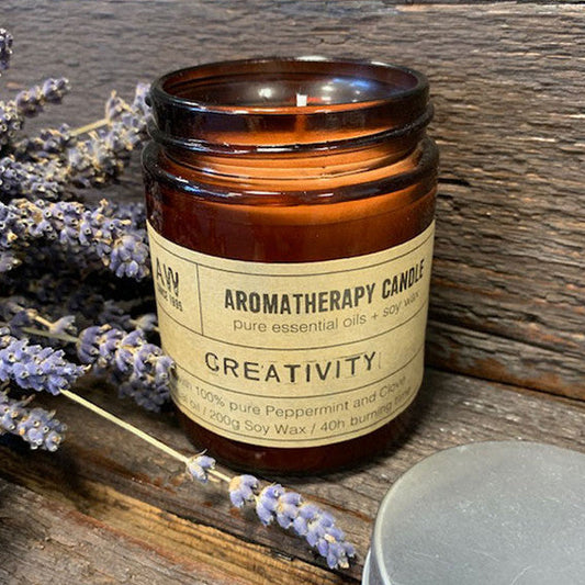 Bougie d’Aromathérapie en Cire de Soja - Créativité & Énergie Naturelle