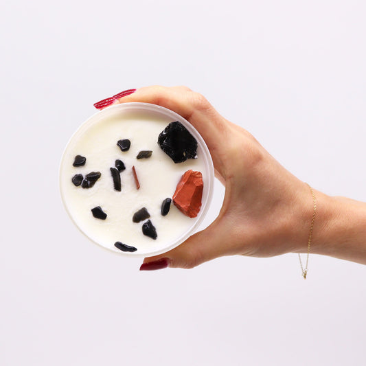 Bougie Chakra de Cristal - Chakra Racine