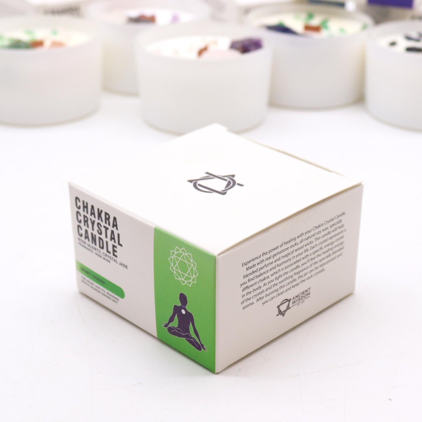 Bougie Chakra de Cristal - Chakra du Cœur