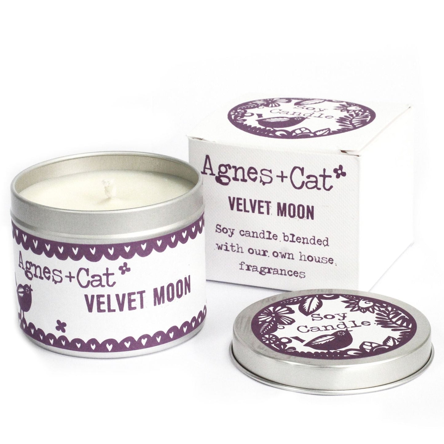 Bougie en étain - Lune de velours