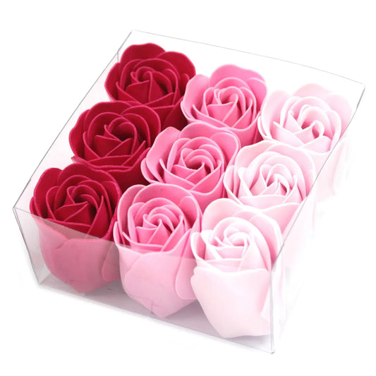 Coffret de 9 Fleurs de Savon - Roses roses AWGifts Dropship Europe