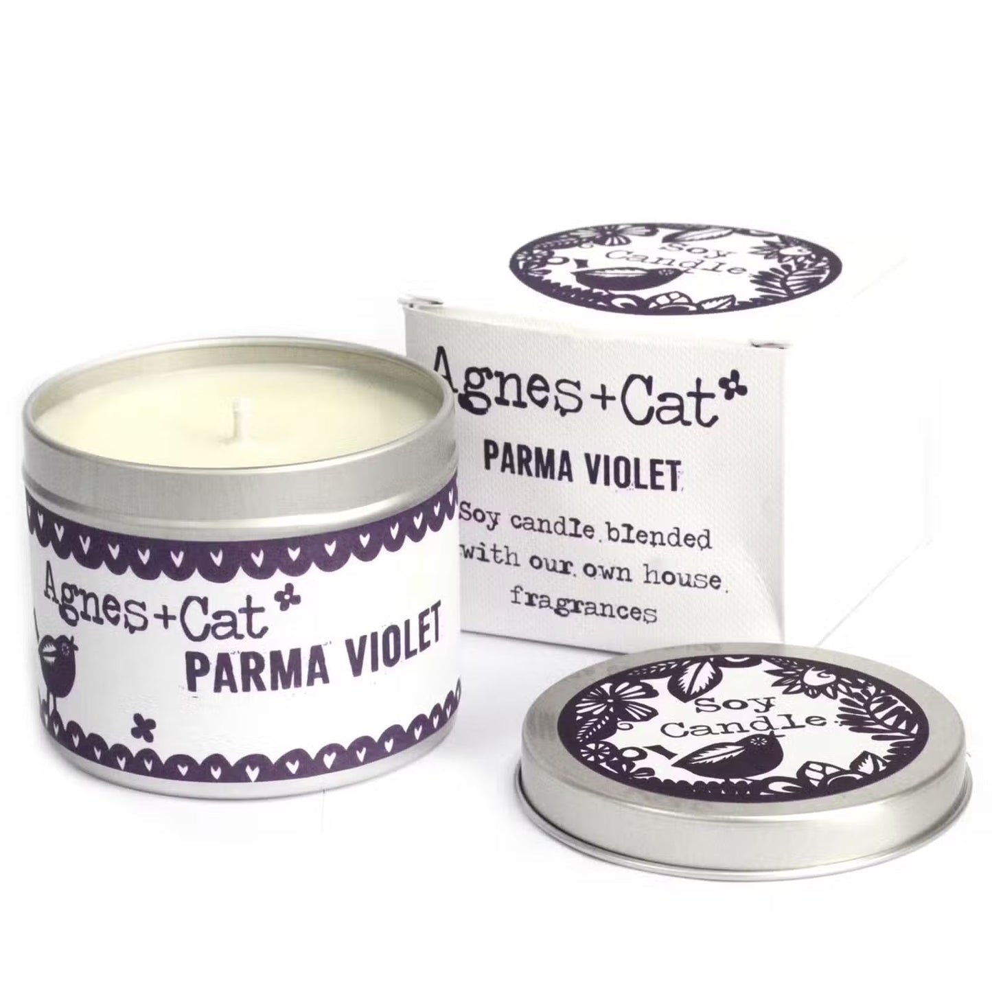Bougie en étain - Violette de Parme AWGifts Dropship Europe