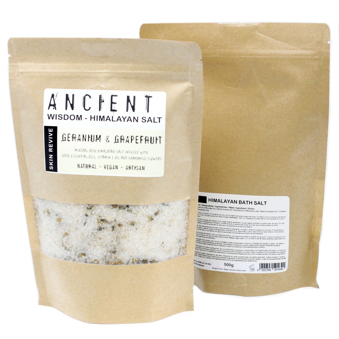 Sels de bain de l’Himalaya Revitalisant - Géranium & Pamplemousse