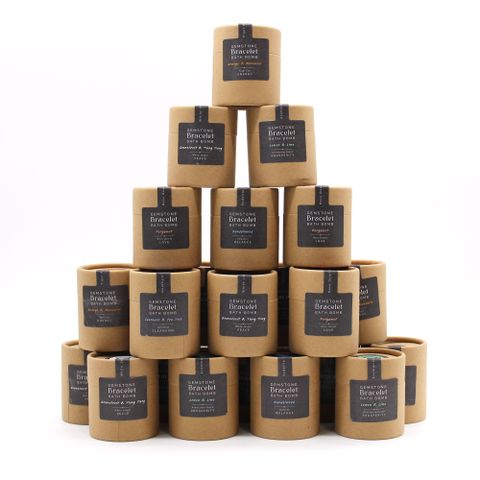 Bombe de Bain Bois de Santal & Sel de Mer avec Bracelet en Sodalite
