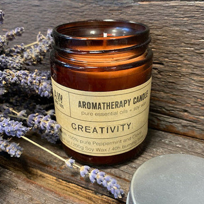 Bougie d’Aromathérapie en Cire de Soja - Créativité & Énergie Naturelle 