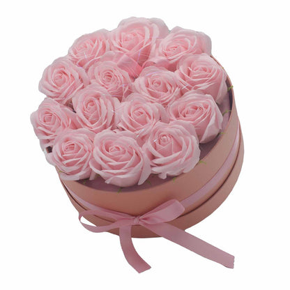 Bouquet Cadeau Fleur de Savon - 14 Roses Roses