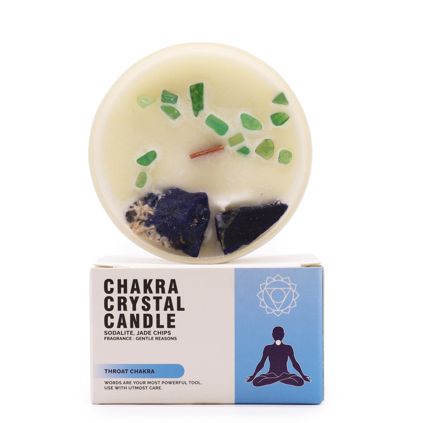 Bougie Chakra de Cristal - Chakra de la Gorge AWGifts Dropship Europe