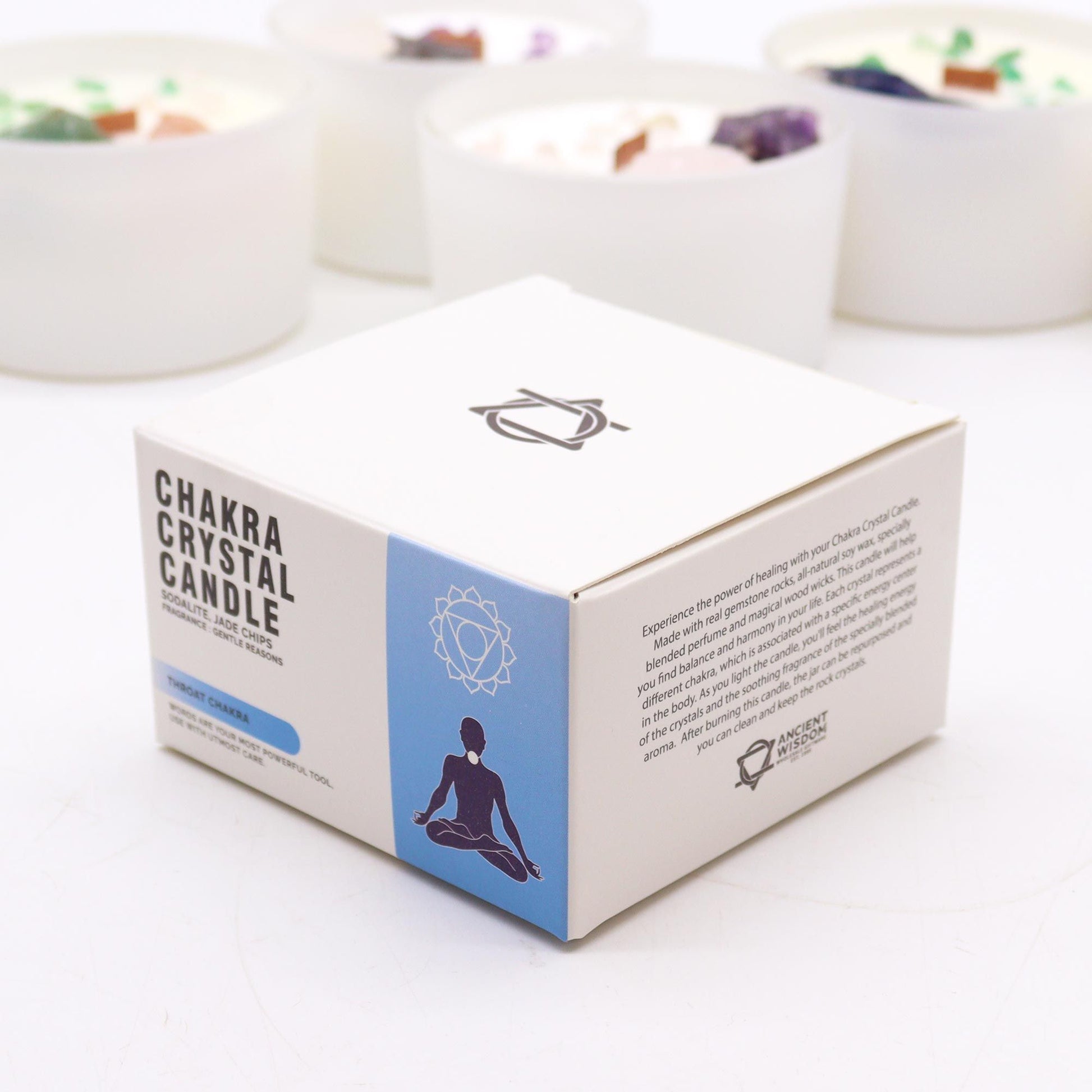 Bougie Chakra de Cristal - Chakra de la Gorge AWGifts Dropship Europe