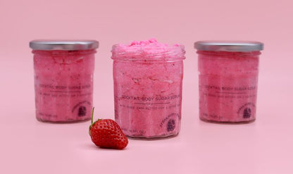 Gommage corporel au sucre parfumé - Cocktail Rhum à la Fraise