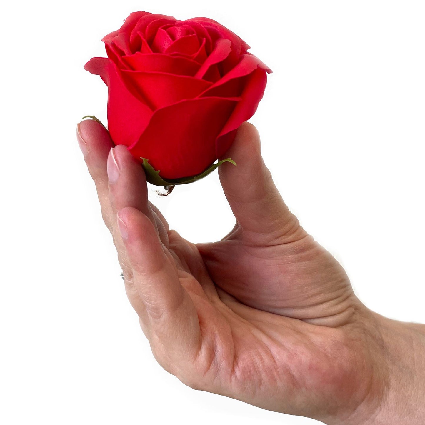 Coffret de fleurs de savon - 9 roses Rouges - Carré