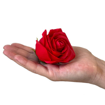 Coffret de fleurs de savon - 9 roses Rouges - Carré