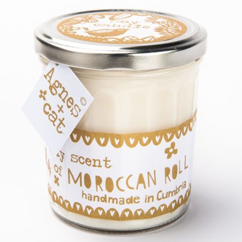 Bougie en pot de confiture - Cire de soja naturelle - Rouleau marocain