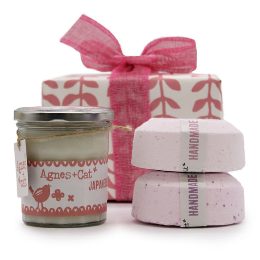 Coffret Café et Noix – Bougie & Bombes de Bain