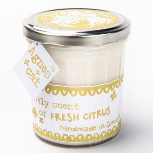 Bougie en pot de confiture - Cire de soja naturelle - Agrumes
