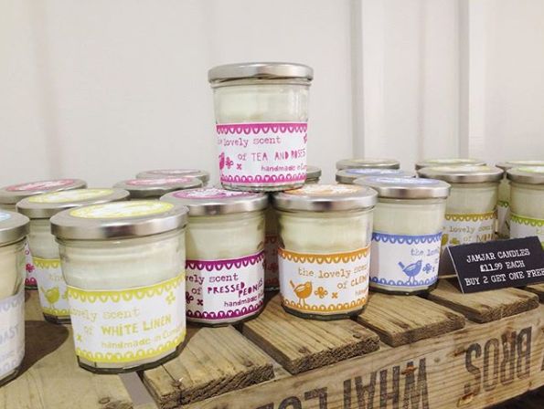 Bougie en pot de confiture - Cire de soja naturelle - Fleur Japonaise