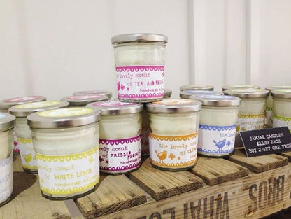 Bougie en pot de confiture - Cire de soja naturelle - Fleur Japonaise