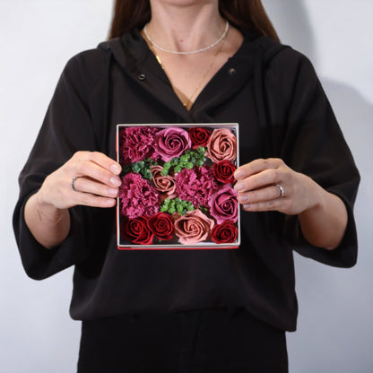 Coffret Roses de Savon Carré - Vintage