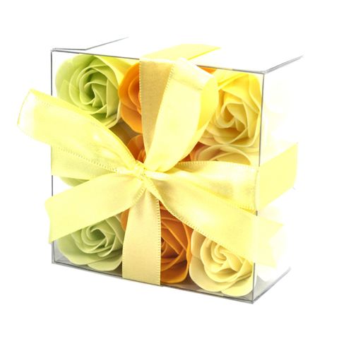 Coffret de 9 fleurs de savon - Roses Printanières