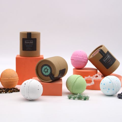 Bombe de Bain Lavande & Arbre à Thé avec Bracelet en Améthyste