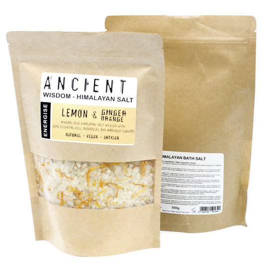 Sels de bain de l’Himalaya Energie - Citron, Gingembre & Orange